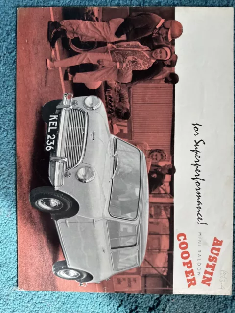 AUSTIN MINI COOPER Car Sales Brochure c1962 #2049/D