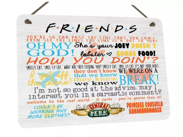 Freunde Zitate hängende Plakette Freundschaft Geschenk TV-Show Geschenk bester Freund Liebe