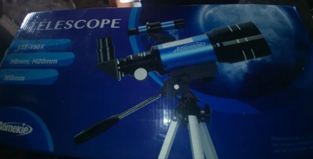 Telescopio Aomekie con soporte móvil de trípode 15x-150x