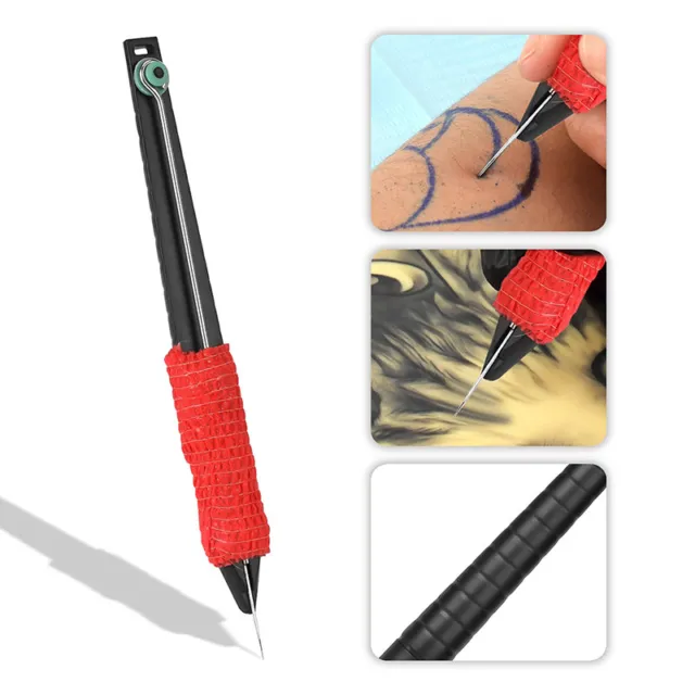 3D Hand Poke and Stick Tattoo Manual Tool Pen DIY Tattoo Tool Needles Suppl-EN