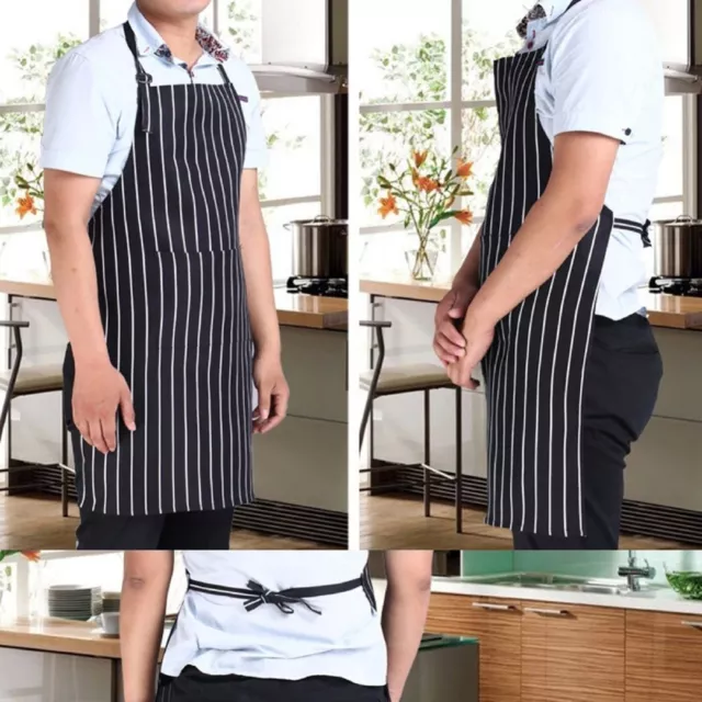 Women Men bib comfy adjustable cooking chef kitchen Restaurant apron with pocket