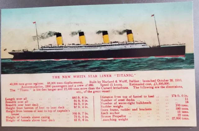 14 TITANIC Post Card Collection Launch Ticket Photos Old Ship Captain Antique UK 3