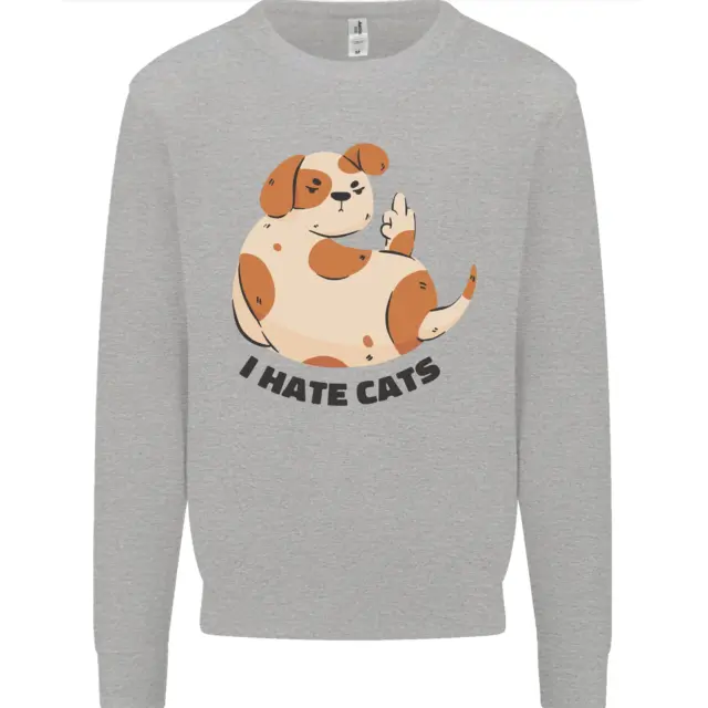 Felpa maglione Dog I Hate Cats divertente da uomo
