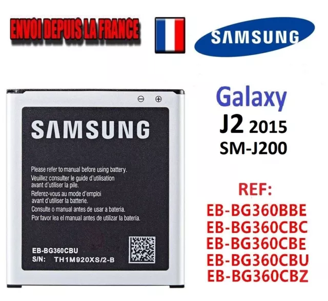 Batterie Neuve Originale Samsung Galaxy J2 Sm-J200 Eb-Bg360Bbe Cbc Cbe Cbu Cbz