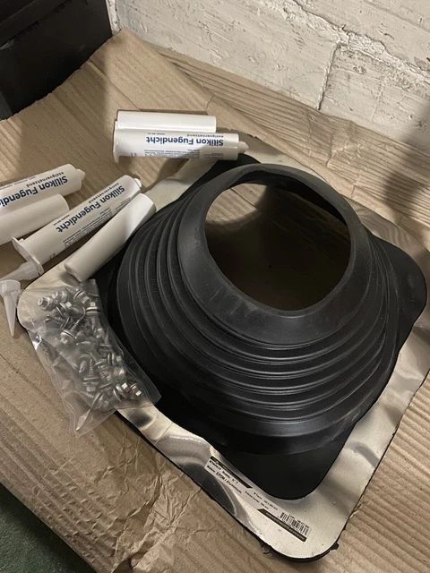 sortie toit ventilation toiture pipeco cheminée Numéro 7 Avec Kit Fixation
