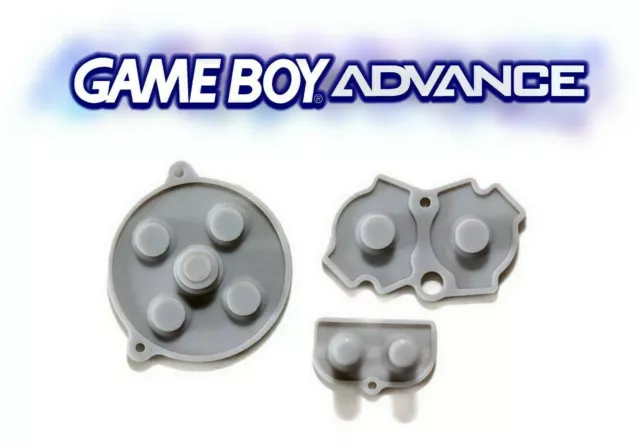 Lot de 3 pad bouton / contacts en silicone pour remplacement Gameboy Advance GBA