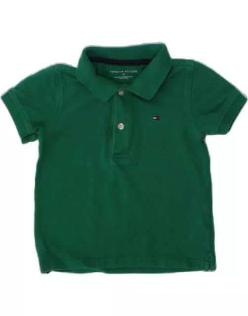 TOMMY HILFIGER Baby Boys Polo Shirt 18-24 Months Green Cotton AA03