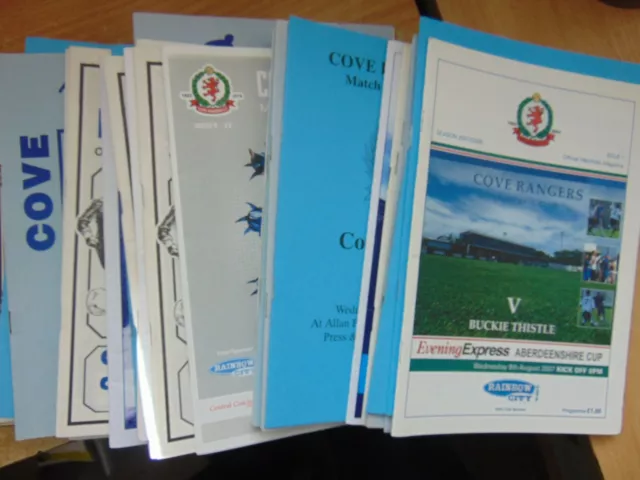 Highland League - Cove Rangers FC Home Programmes - Choose games from menu