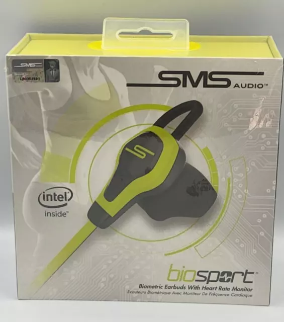 SMS Audio Brand New Biometric Sport Earbud Headphones Heart Rate Monitor