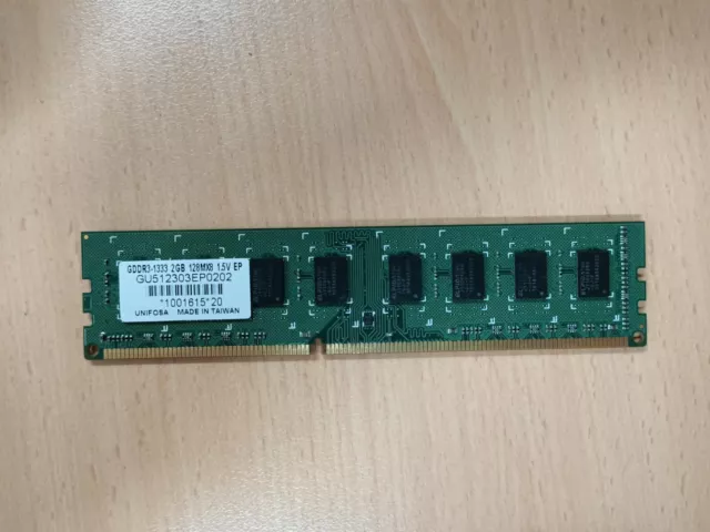Genuine Unifosa 2GB DDR3 RAM PC3-10600U DDR3 1333MHz DIMM GU512303EP0202