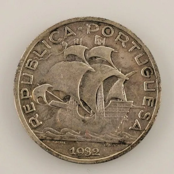 1932 Portugal 5 Escudos (MB) Muy Fina Estado