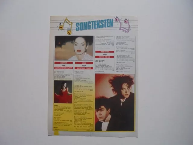 Sandra Cretu Maria Magdalena Sade Adu Sweetest Taboo The Cure clipping Holland