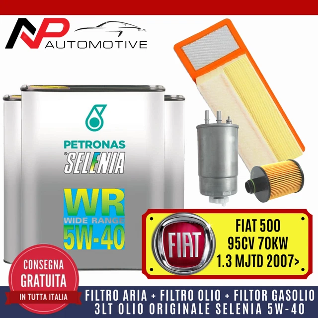 KIT TAGLIANDO FILTRI + 3LT OLIO SELENIA FIAT 500