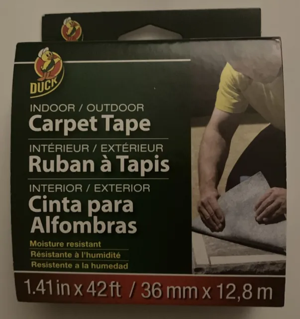 Duck® Brand Indoor/Outdoor Carpet Tape - White, 1.41 in. x 42 ft.