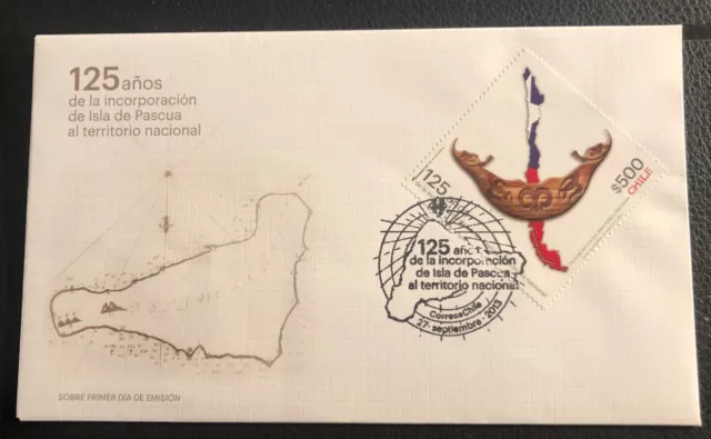 Chile 2013 FDC 125 Years Annexation of Easter Island - Rapa Nui  + Stamp MNHG