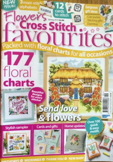 Flowers Cross Stitch Favourites Magazine Spring 2019...