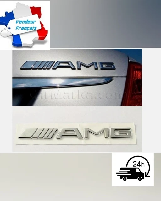 Autocollant Emblème 3D Métal Pour AMG Mercedes-Benz - Logo AMG Brillant, Installation Facile Avec Adhésif 3M