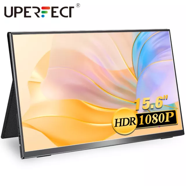 1080P Tragbarer Monitor, UPERFECT 15,6 Zoll Portable Display 1920 x 1080 IPS FHD