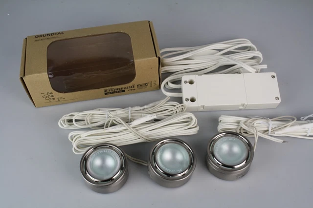 IKEA Electronic Transformer KUB 1200600L 11.5V 10-60w w/ 3x Under Cabinet Light