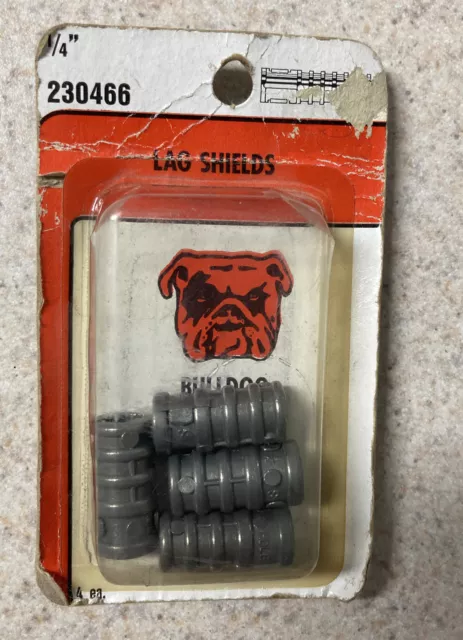 Vintage Bulldog Home Hardware Advertising Box 1/4” LAG SHIELDS Memphis, TN