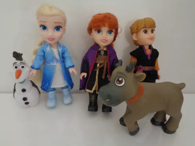 Disney Frozen Mini Toddler Animator Doll Set Elsa Anna Sven Kristoff & Olaf