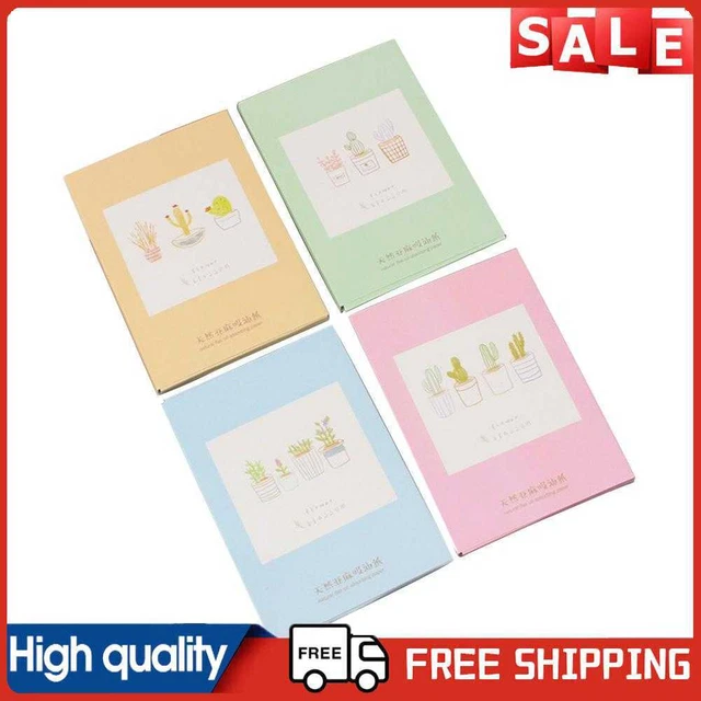 1 caja de papel absorbente de aceite facial para el control de aceite absorbente (7428)