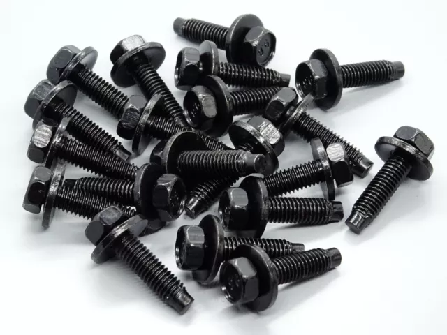 10 X Universal Tornillos M5 X 24mm Con Arandelas Planas para Coche Camiones