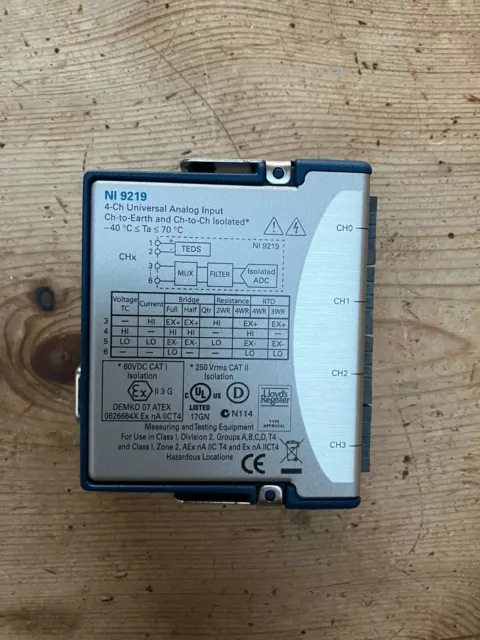 1PZ NI 9219 National Instruments NI 9219 modulo ingresso analogico universale 24 bit