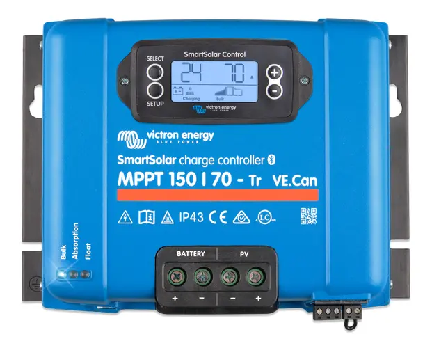 Victron Energy SmartSolar MPPT 150/70-Tr VE.Lata con Pantalla LCD (SCC115070411)