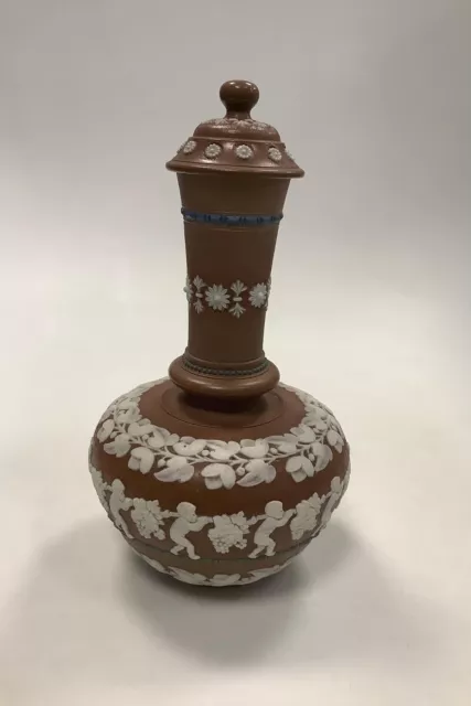 Doulton Silicon Lambeth Vase with Lid Measures 28cm / 11.02 inch