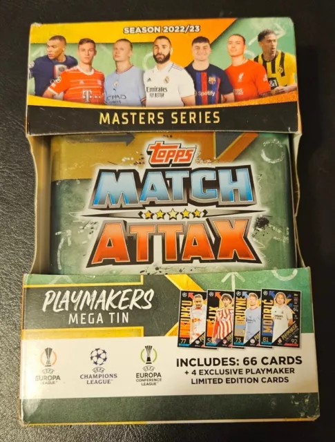 Topps Match Attax 22/23 UEFA Champions League Football Cards Mega Tin 🔥✅