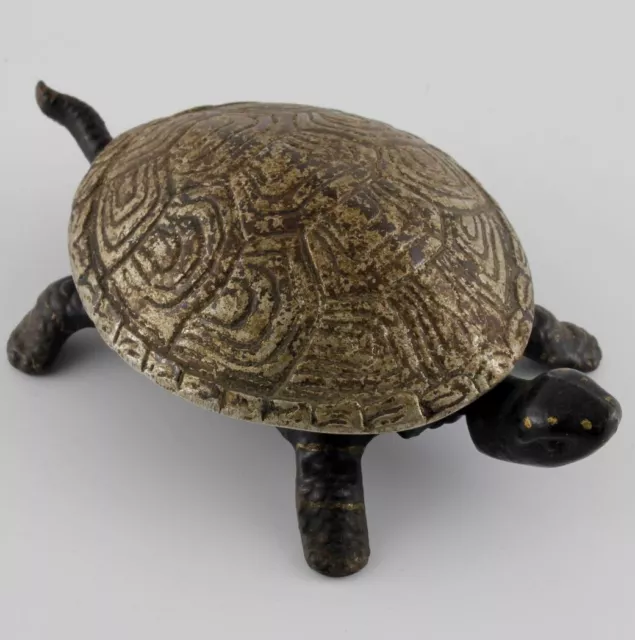 Antik Turtle Tisch Glocke Neuheit Deutsche Schildkröte Muschel Hotel Zähler