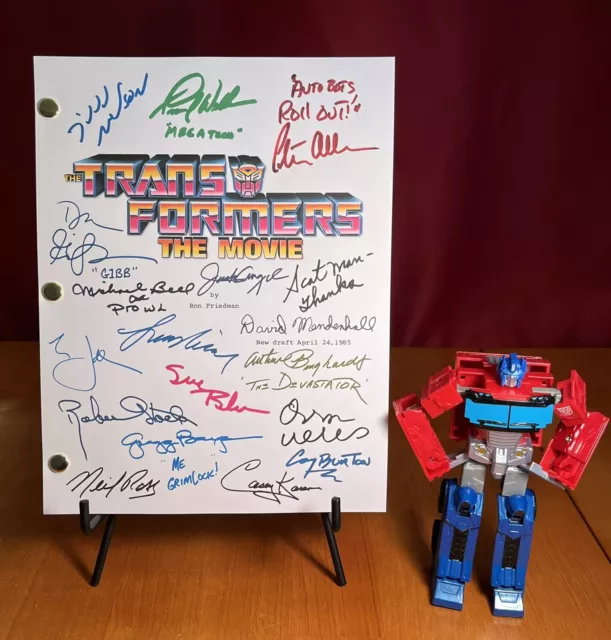 The Transformers: The Movie Script Cast-Signed- 185 Pages!- Autograph Reprints