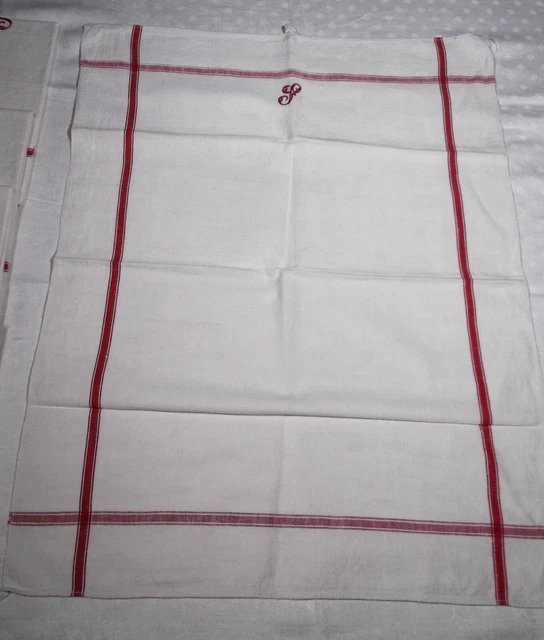 Lote 5 Paños Antiguos Metis Para Listones Rojas 72 X 54CM