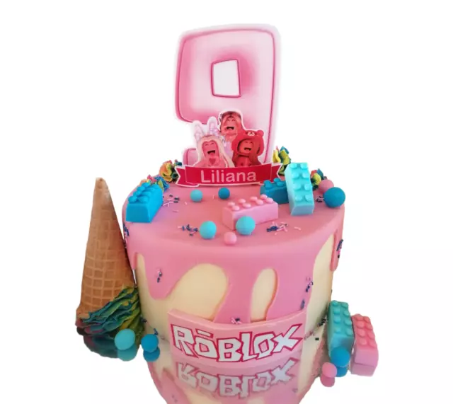 ROBLOX GIRL'S PARTY edible Cake topper A4 Icing Wafer