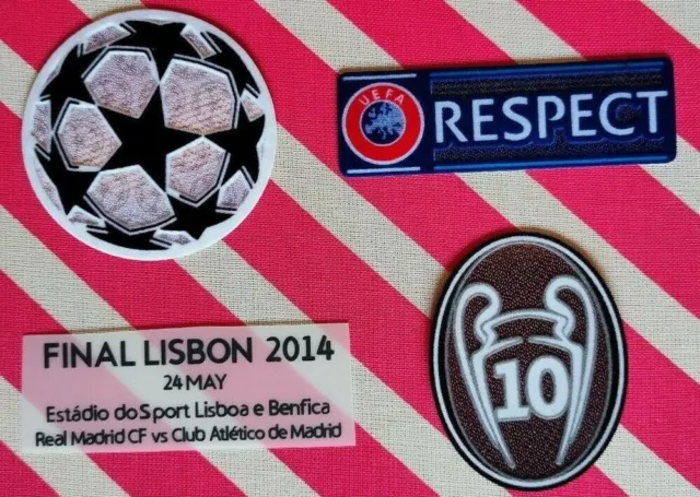 Parches Champions League + 10 copas + RESPECT + Final Lisboa 2014 (desde Madrid)