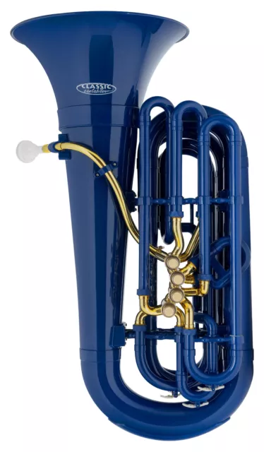 MERCE DI SECONDA SCELTA MardiBrass ABS plastica Bb Tuba plastica ottone valigia leggera blu