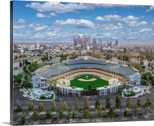 Los Angeles Dodger Stadium Canvas Wall Art Print, Los Angeles Home Decor