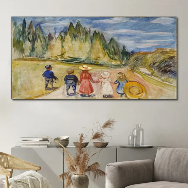 Canvas Print The Fairytale Forest Edvard Munch Picture Wall Art 140x70