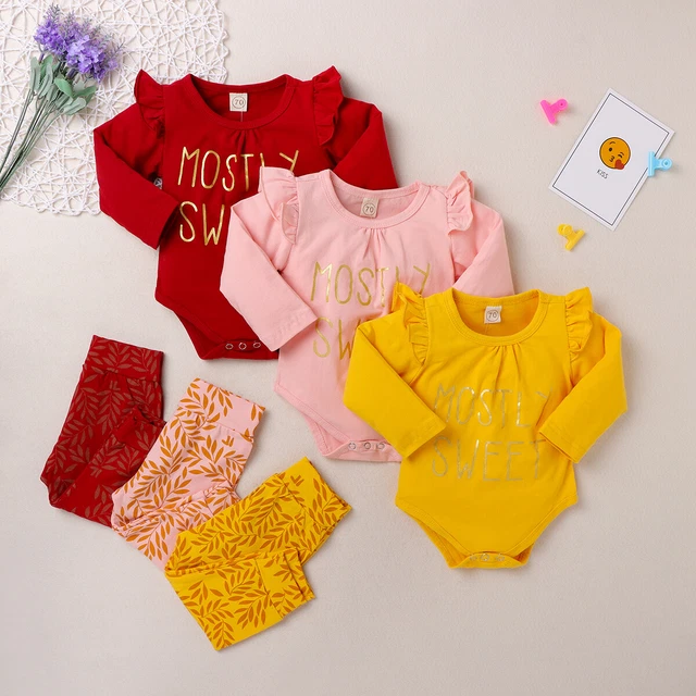 T-shirt romper floreale bambine bambini bambini top pantaloni abiti set vestiti