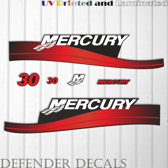 Mercury Racing Outboard Decal Set Kit For Stroker Optimax 3.2L & 3.0L - E-Man Ink - Foto 5