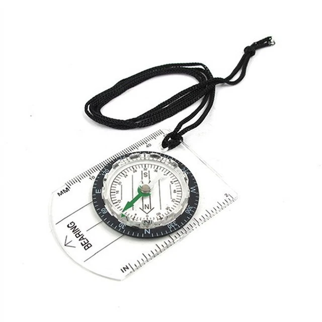 MAP SCALE RULER for Compass with Protractor Outdoor Camping Hiking ...