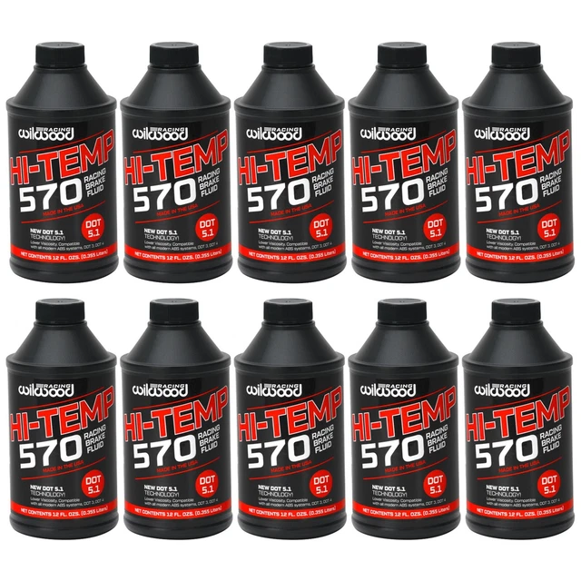 High Temp 570 Brake Fluid Racing Wilwood (10) pack of 12 oz. Bottles