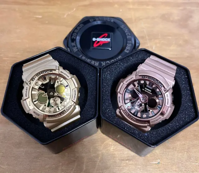 Casio G-Shock Watch Lot GA-200GD (Gold/Rose Gold) Bundle *HAS NEW BATTERIES*