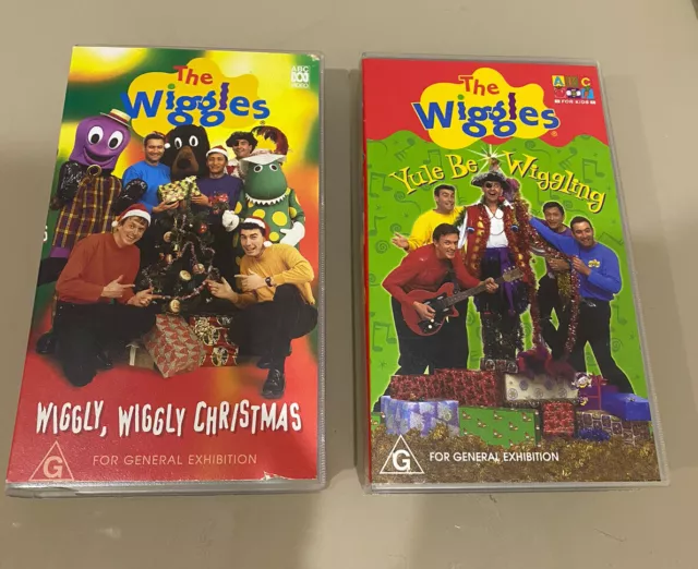 RARE X2 The Wiggles VHS Tapes | Wiggly Wiggly Christmas & Yule Be Wiggling 2001