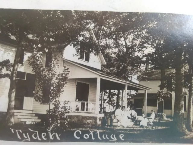 Vintage RPPC Postcard, Tyden Cottage, Michigan. Posted 1912