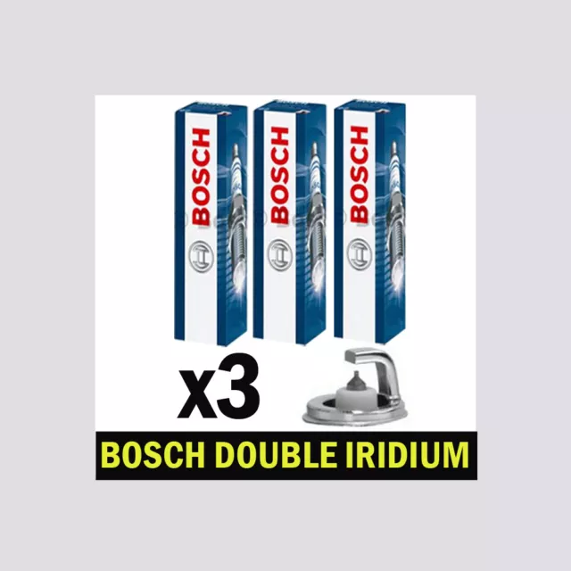 3x Bosch Iridium Spark Plugs for FORD FOCUS III 1.0 12->18 Turnier