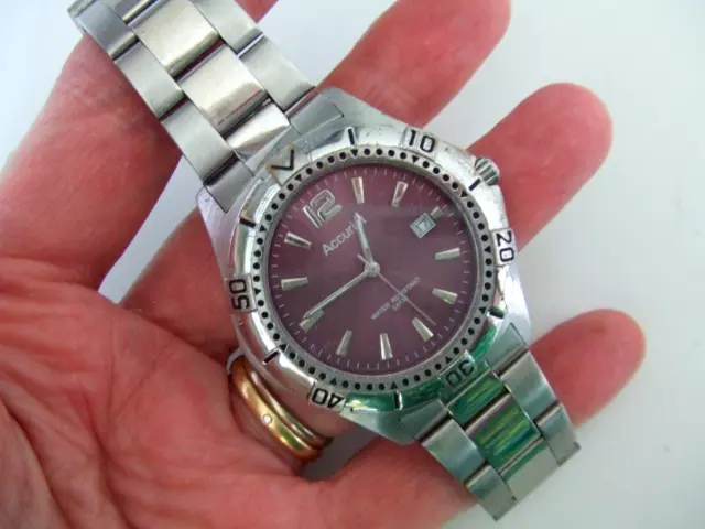 GENTS STAINLESS STEEL Accurist Bracelet Watch with Date 6.50 PicClick UK