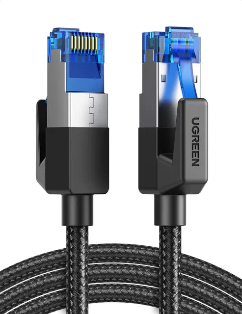 UGREEN Cat 8 Ethernet Cable Braided Cat8 RJ45 Network LAN Cord High Speed Compat