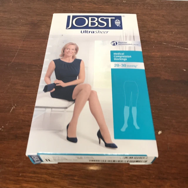 Medias de alta compresión para rodilla JOBST UltraTransparentes 20-30 mmHg bronce solar medianas M
